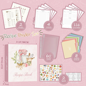 Lanpn 60 plastic sleeves protect handwritten recipes while keeping pages pristine.