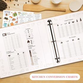 Lanpn recipe binder eight dividers for color‑coded organization