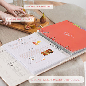 Lanpn recipe binder includes kitchen conversion charts for substitutions