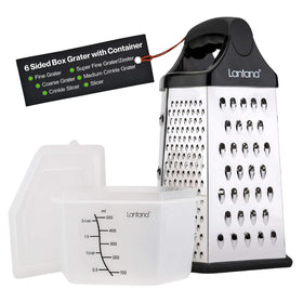 Lantana cheese grater with container and lid for mess-free results.