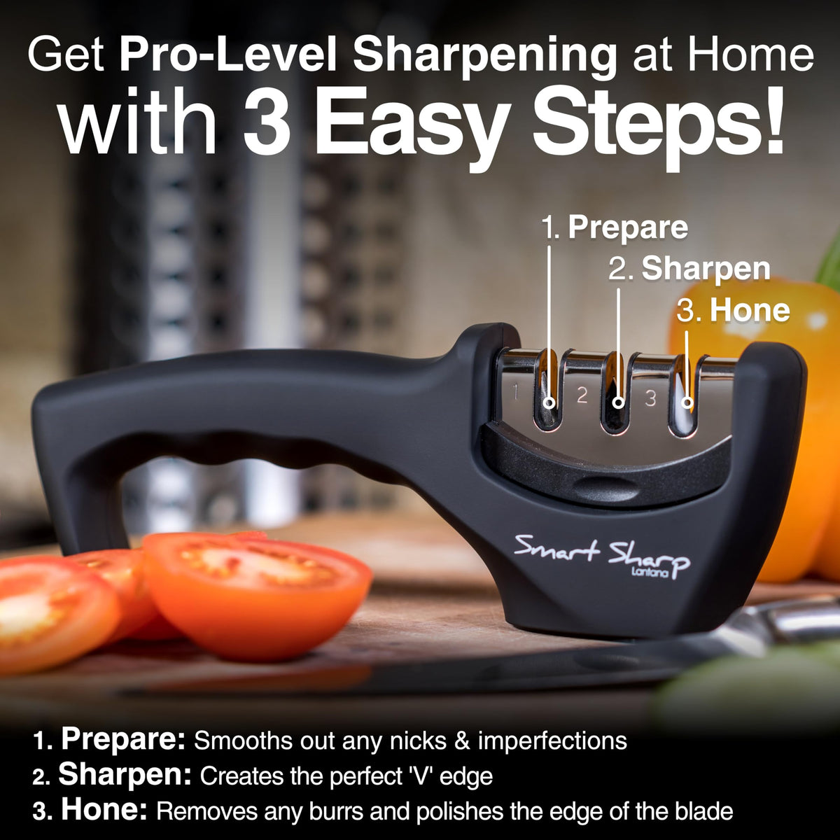 Lantana Smart Sharp tungsten carbide plates sharpening kitchen knives quickly