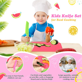 Lanties colorful cutting boards in five colors keep meals organized.