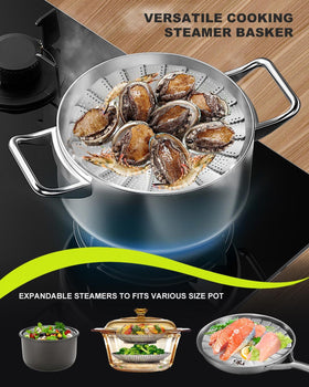 Dual layers of LANVIYA steamer trays for two steam zones