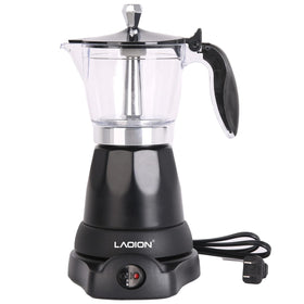 LAOION Cuban Coffee Maker transparent top enhances brew monitoring and aroma