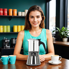 LAOION portable moka pot ideal for office or travel brews.