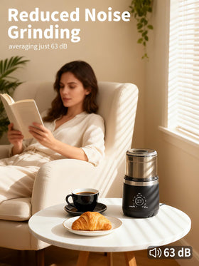 LAOION secured-cup-lid ensures stable grinding and mess-free use.