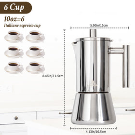 LAOION moka pot filter basket for even grounds extraction