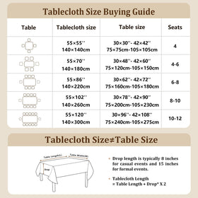 Laolitou cotton linen tablecloth is machine washable for reuse