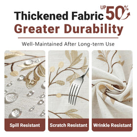 Laolitou 55x70 inch tablecloth offering versatile drop for most tables