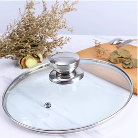 Laplad oven-safe glass lid suitable for oven use with compatible cookware