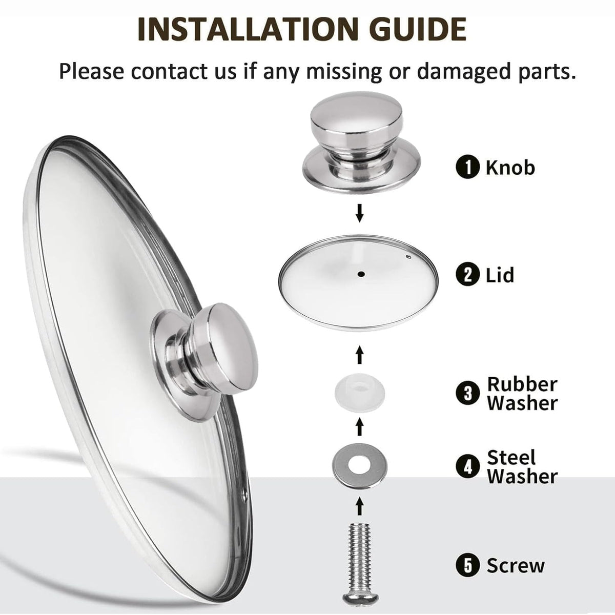 Laplad tempered glass with stainless rim close-up showing a tight seal