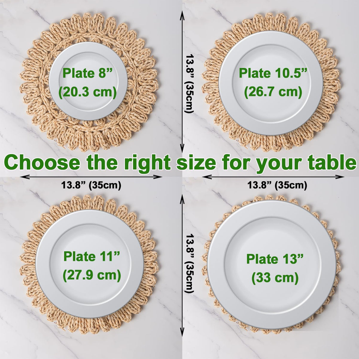 Laquedecraft placemats showcase natural weave on a table setting