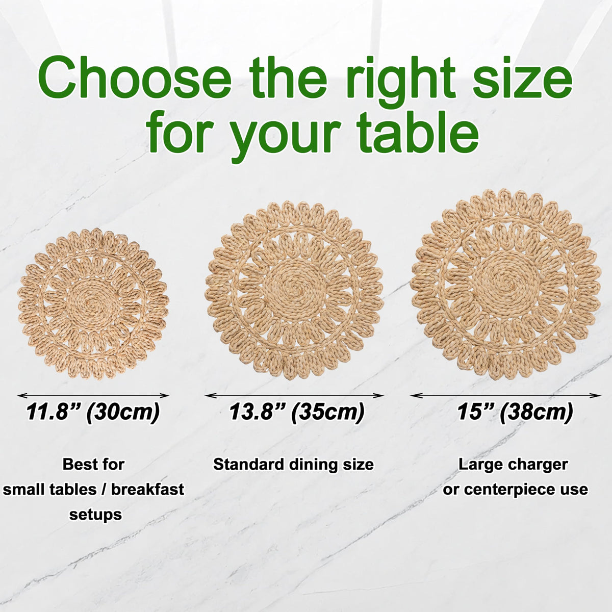 Laquedecraft corn husk placemats with anti slip glue under a plate