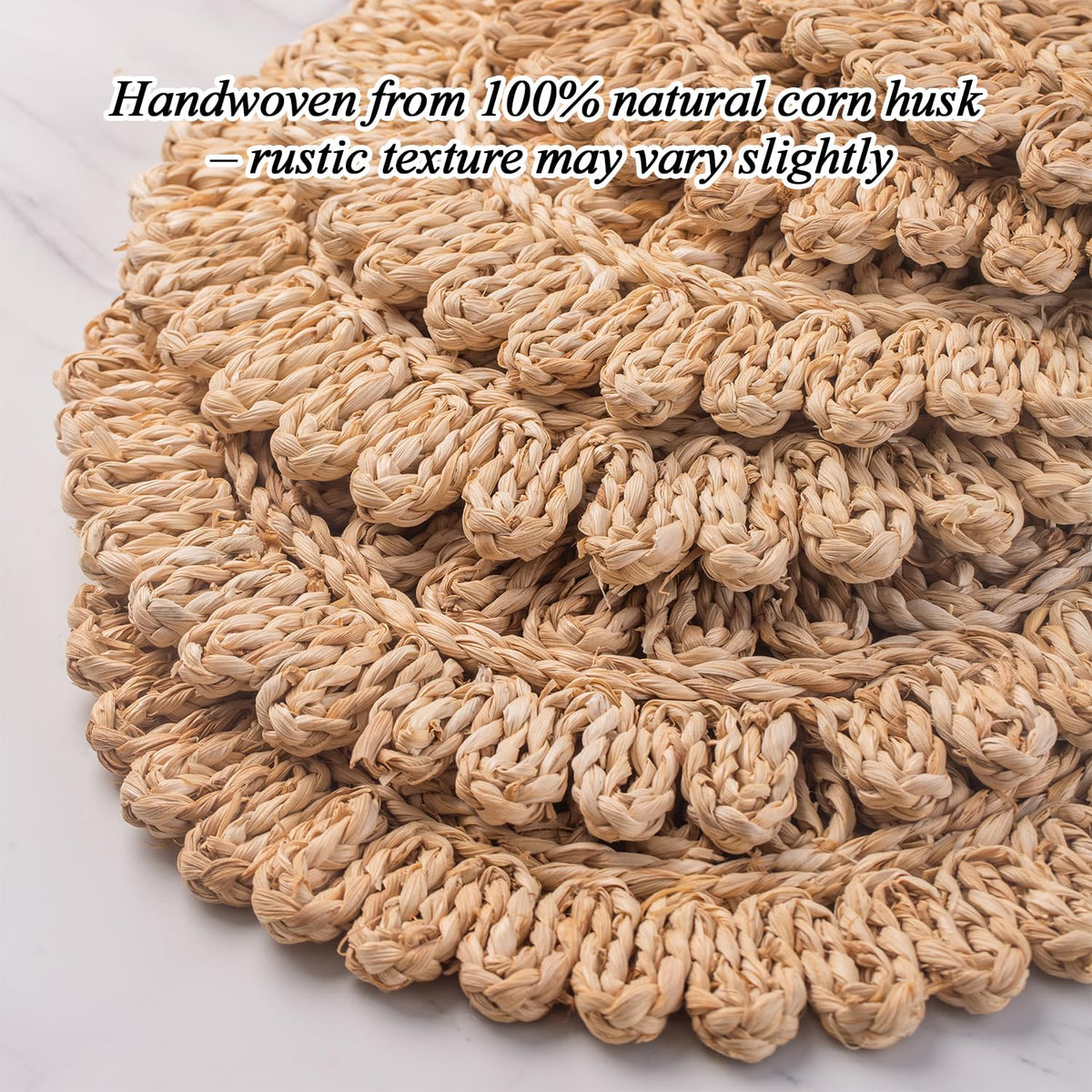 Laquedecraft set of 6 natural weave placemats under dinnerware