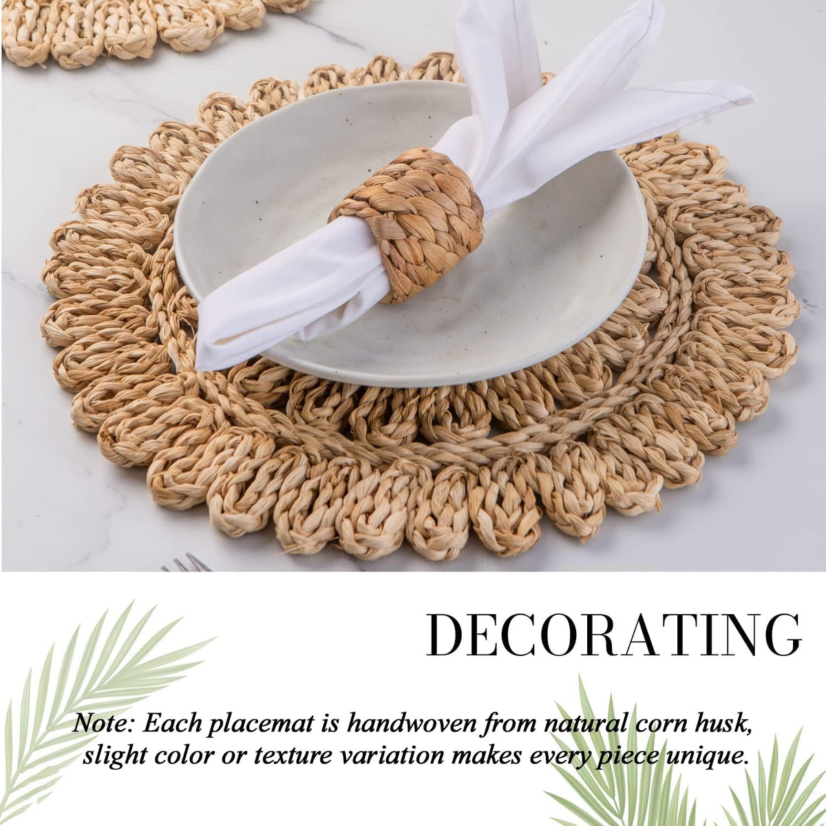 Laquedecraft placemats laid out for a cozy kitchen table look