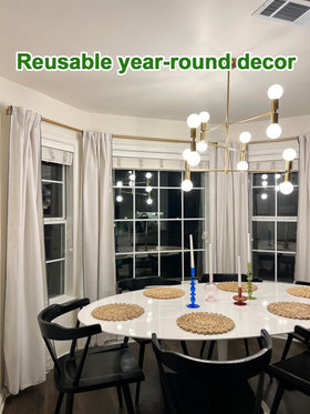 Laquedecraft round placemats are easy to clean and store