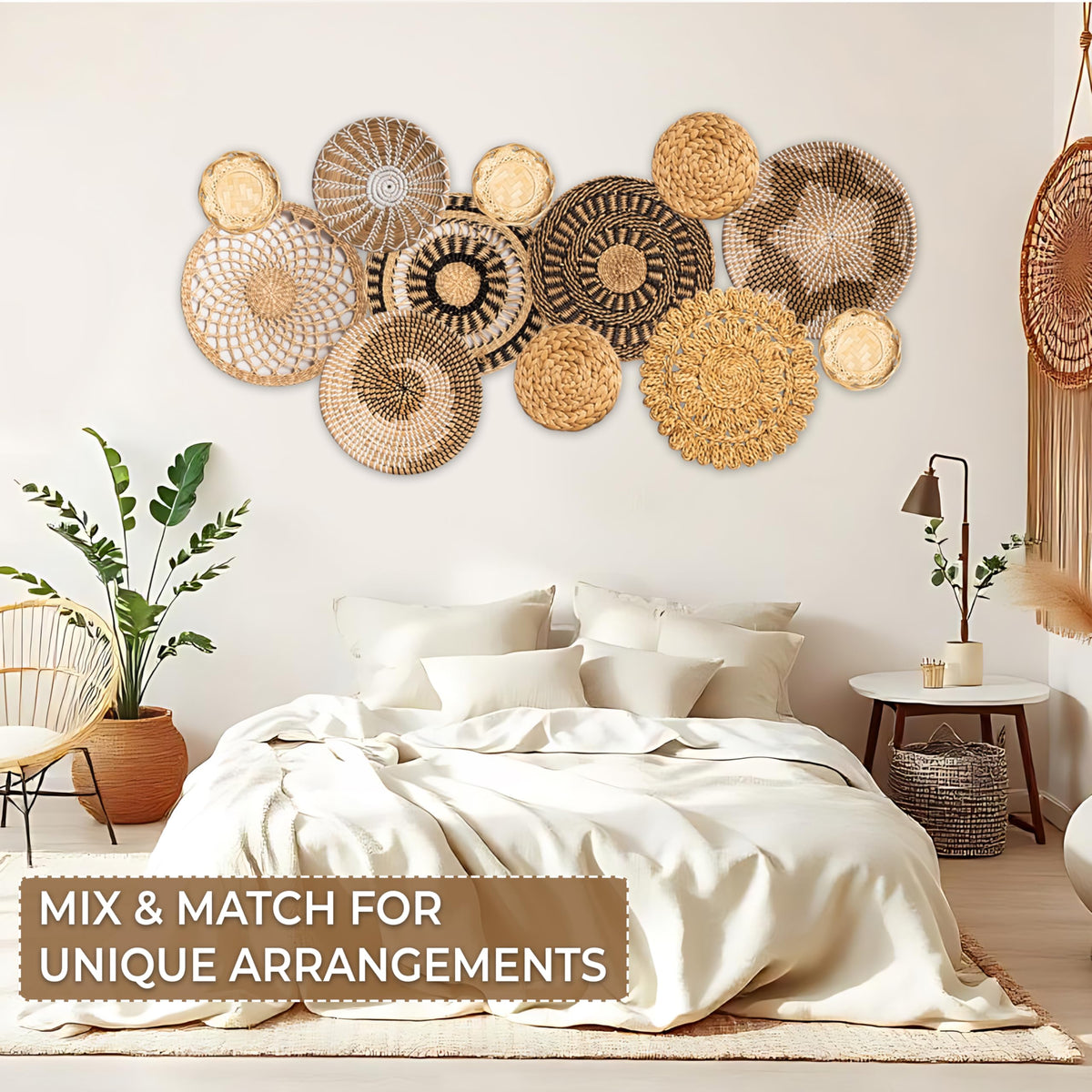 Laquedecraft boho wicker placemats in set of 12 offer rustic warmth