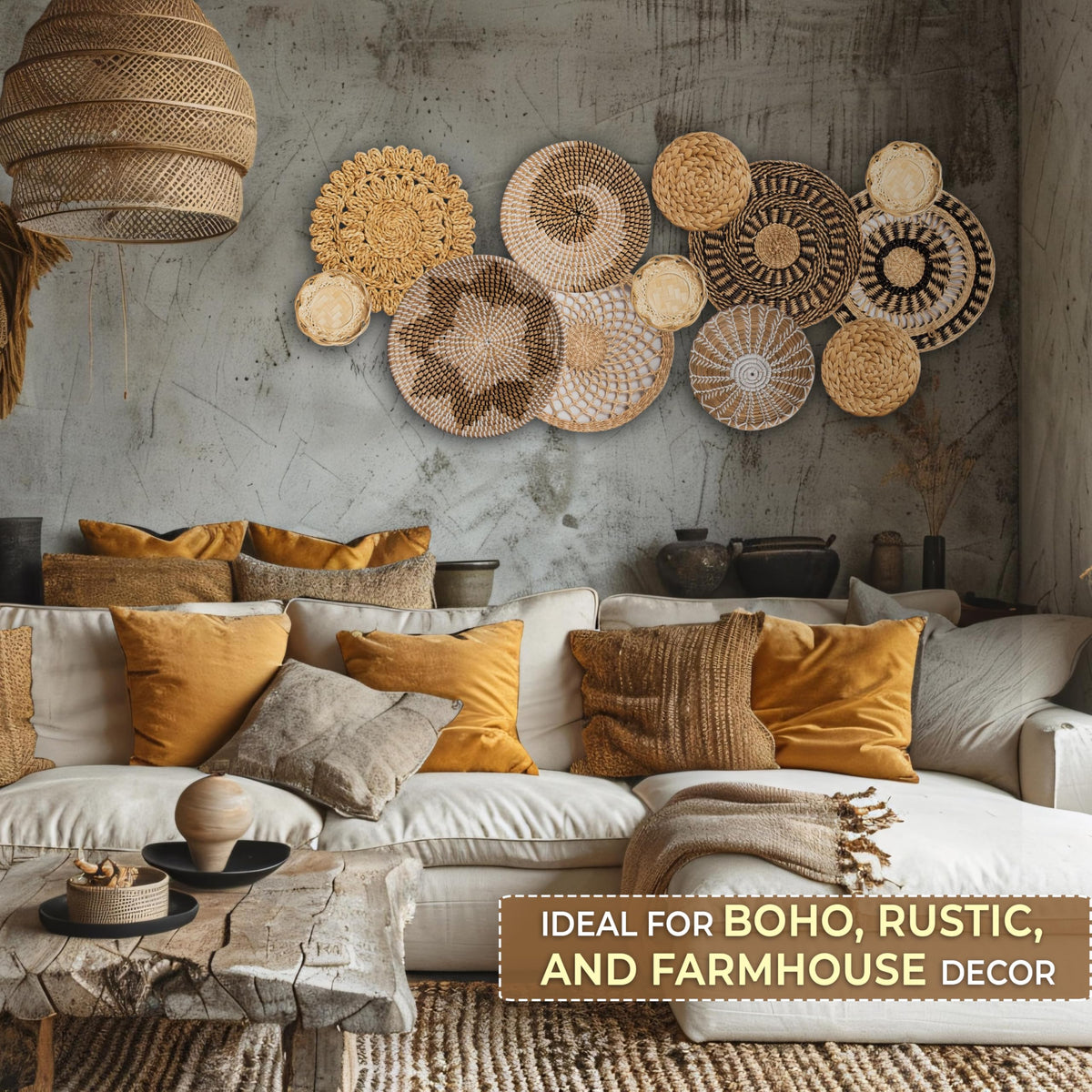 Laquedecraft large wall-hanging basket enhances storage and decor
