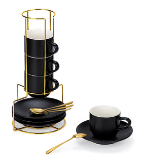Lareina 8oz cappuccino cups set for cafe-style coffee at home