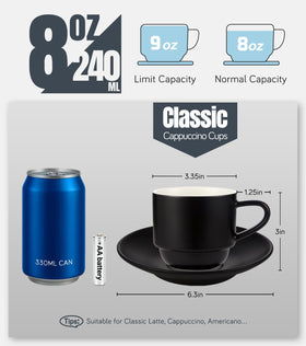 Lareina cappuccino spoons with four cups for easy stirring and serving