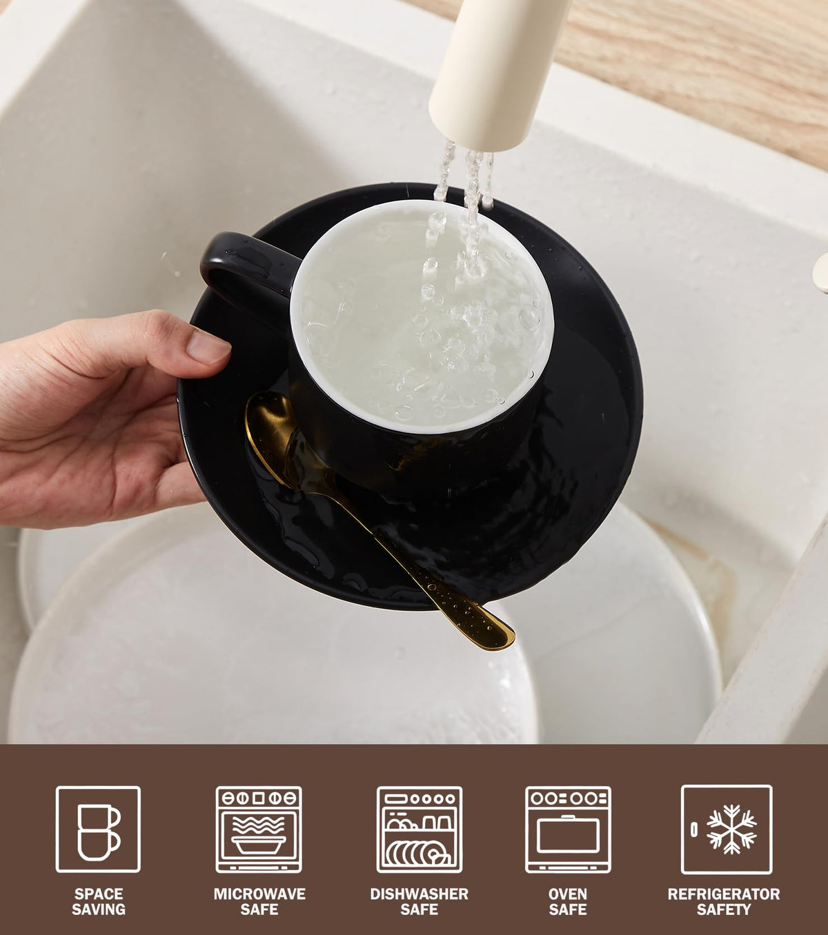 Lareina cups in kitchen setup ideal for daily use and quick reheats