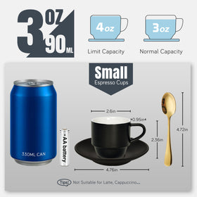 Lareina metal stand keeps espresso cups organized and accessible