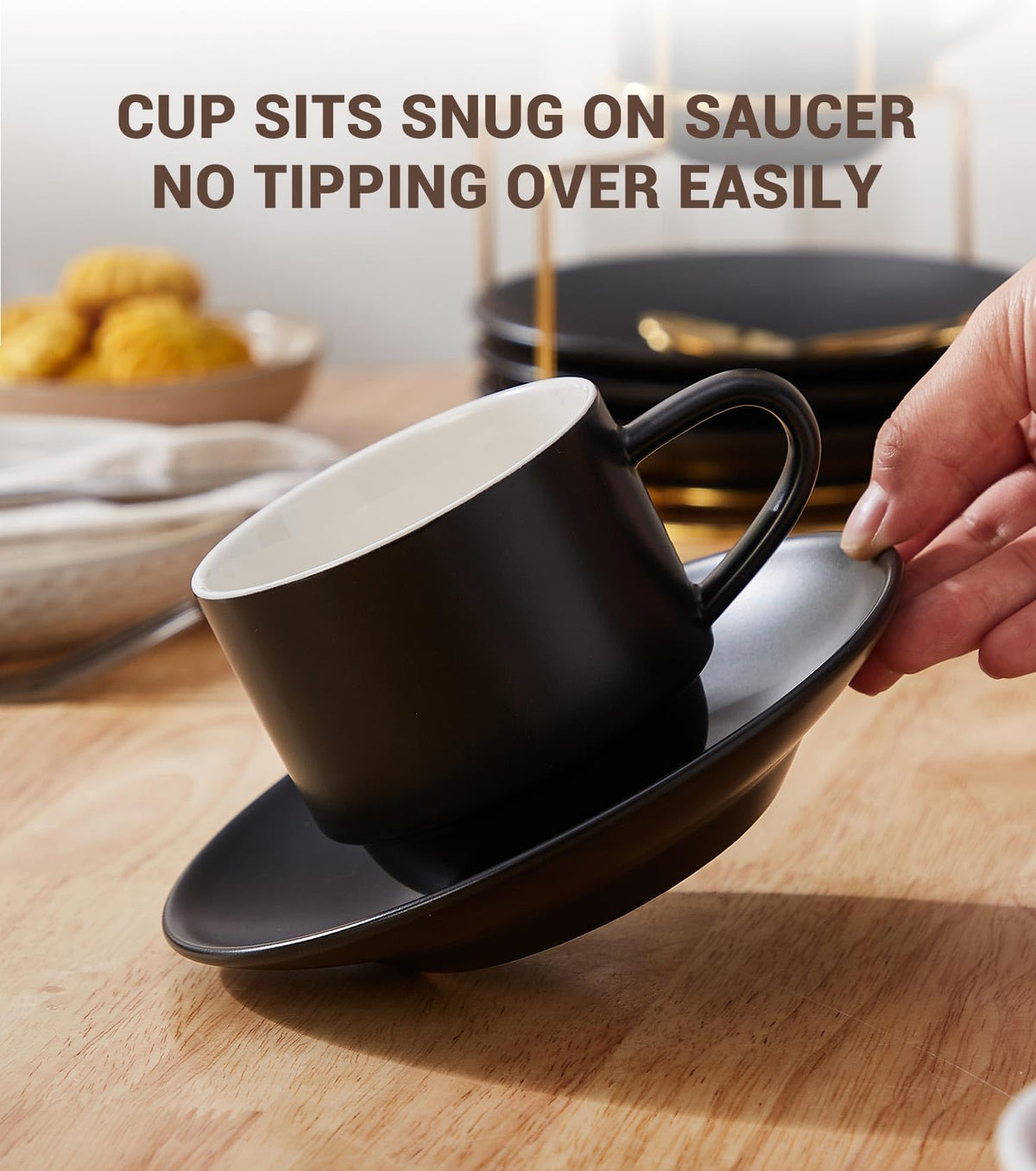 Lareina microwave and dishwasher-safe cups simplify busy mornings
