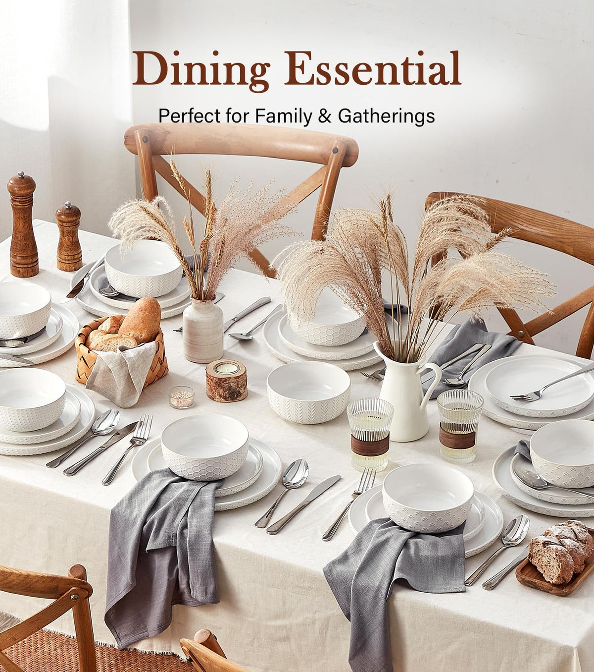 Lareina microwave-safe dishware for quick heating and easy cleanup.