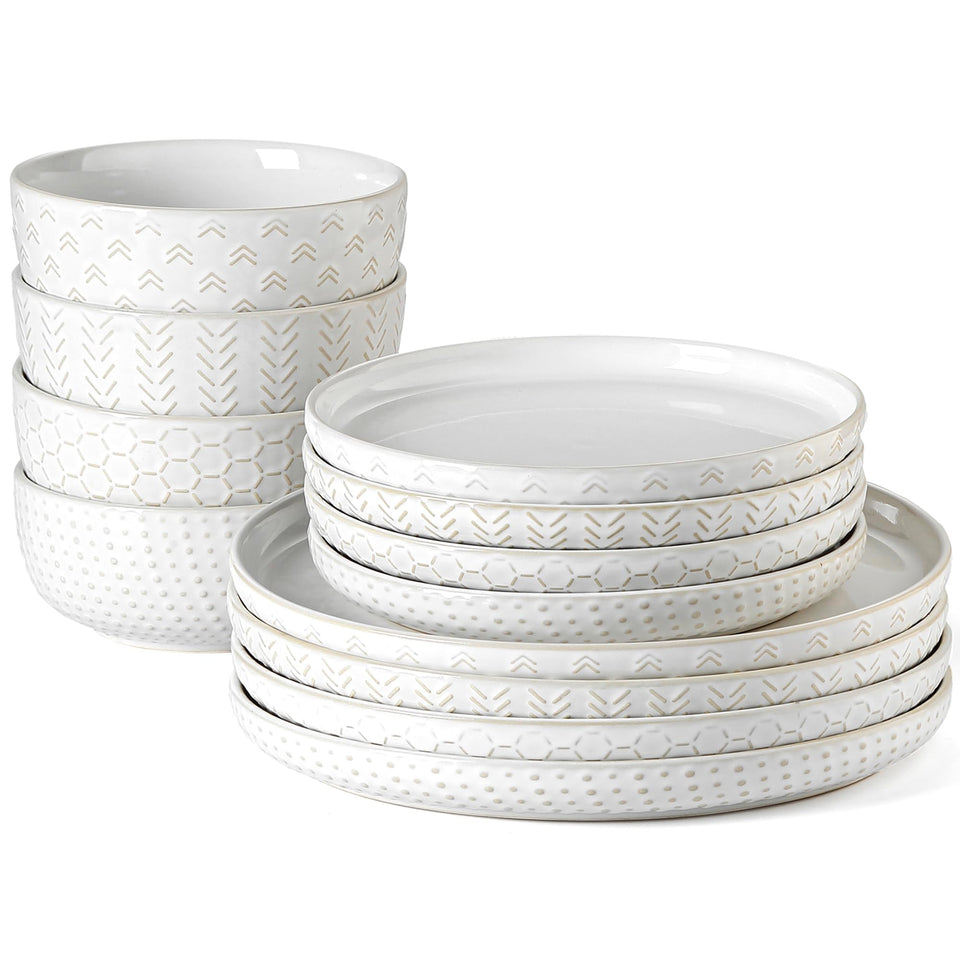 Lareina stoneware 10-inch dinner plate with durable glaze for everyday meals.