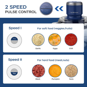 La Reveuse 300W power pod delivers quick bursts for chopping and blending.