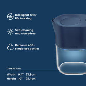 LARQ PureVis UV purifier image highlighting on-device UV clean water option