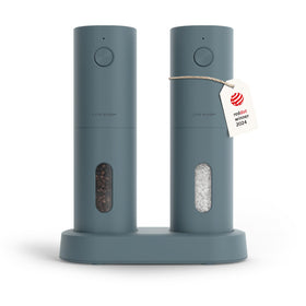 LARS NYSØM electric mill set Spann-ding unboxing with stone blue finish.