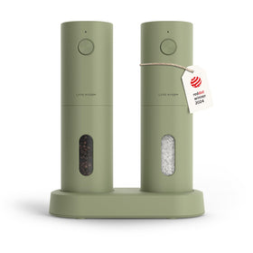 LARS NYSØM Spænding electric grinder front view showcases sage green finish for precise seasoning