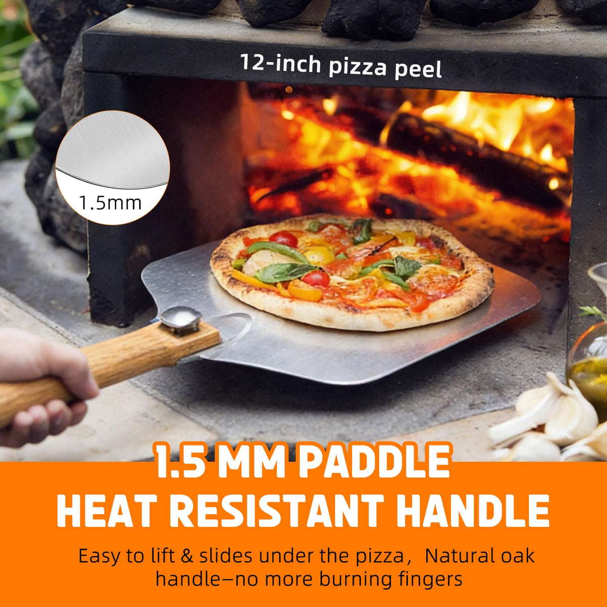 Lasado 12-inch pan with even heating for crisp crusts.