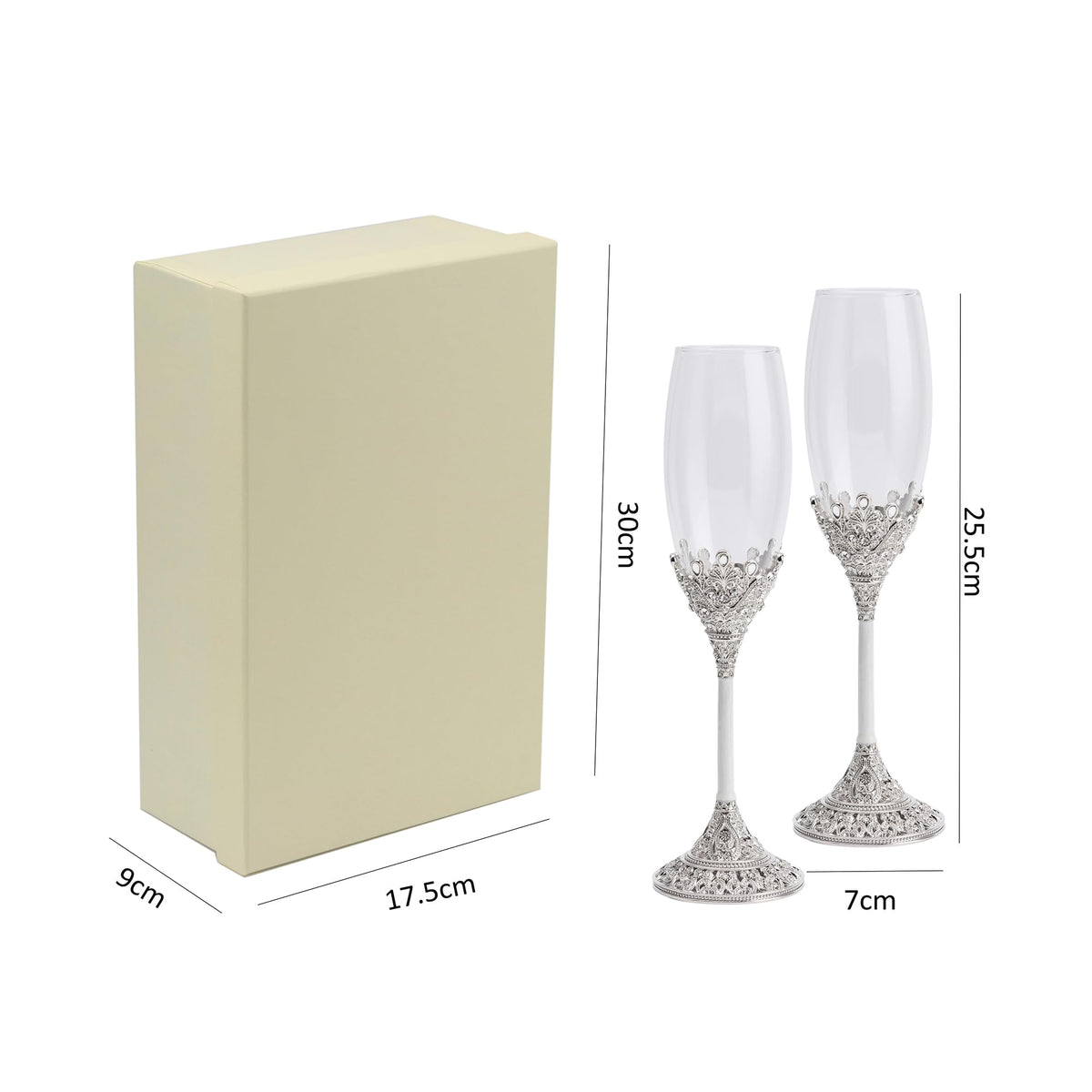LASODY flutes dimensions 7x7x26.5 cm for compact storage