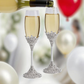 LASODY champagne flutes ideal as housewarming or wedding gifts