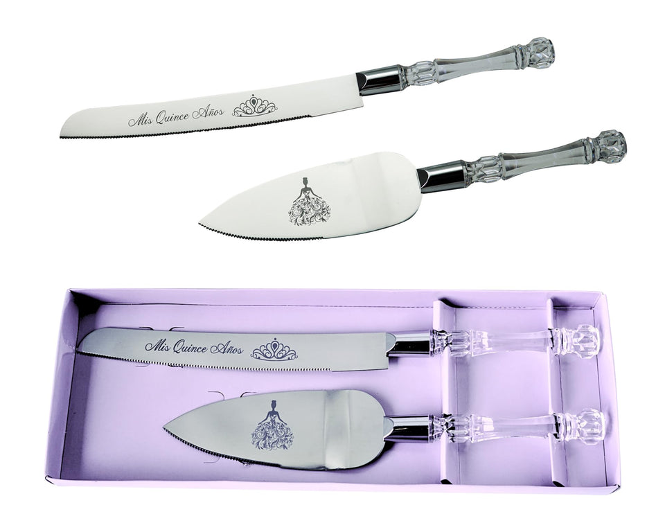 Lassos Boutique Mis Quince Años engraved cake knife for a quinceañera moment