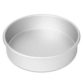 Last Confection round cake pans side view highlighting straight sides for sharp edges