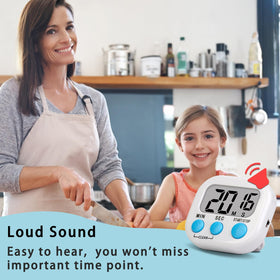 Lasubst digital classroom timer with retractable bracket for versatile desk or wall placement.