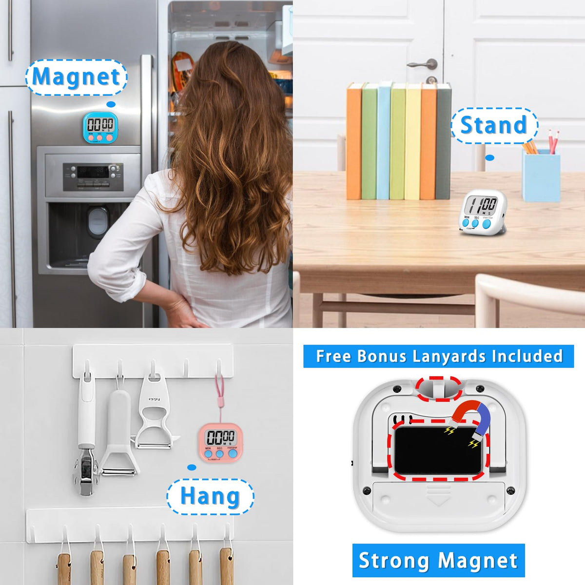 Lasubst digital classroom timer in bright colors supports color-coded group activities.