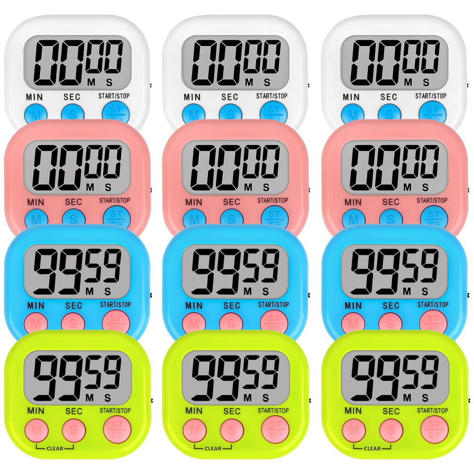 Lasubst digital classroom timer with magnetic back on whiteboard for quick time tracking.
