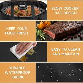 LASUK durable black travel case designed for slow cookers