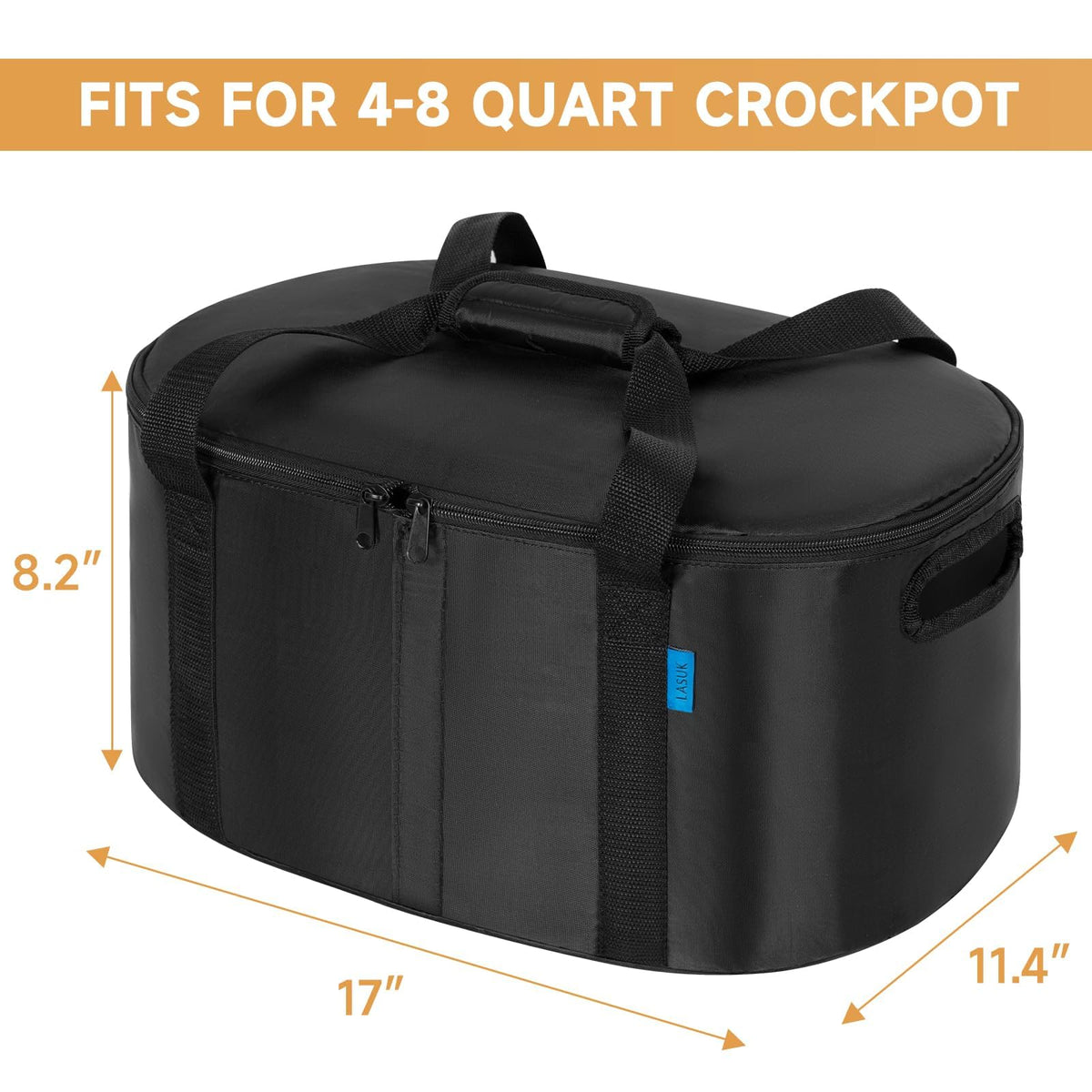LASUK bag with internal mesh secured by Velcro to prevent pot movement