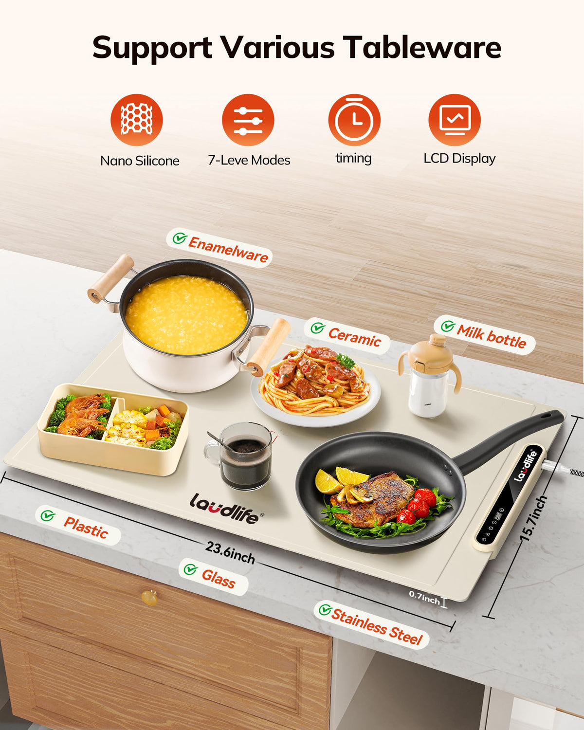 LAUDLIFE safety features include auto-off and child lock for peace of mind.