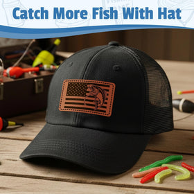 Launrada fisherman hat offers shade on bright or windy fishing days.
