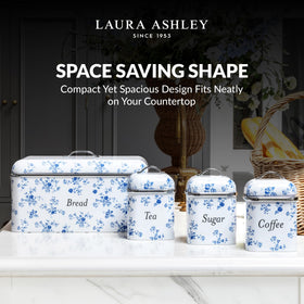 Lid-closed view shows durable stainless steel with timeless China Rose motif.