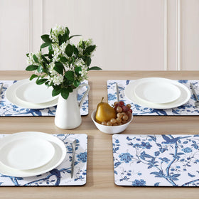 Laura Ashley placemats cork backing detail for non-slip protection