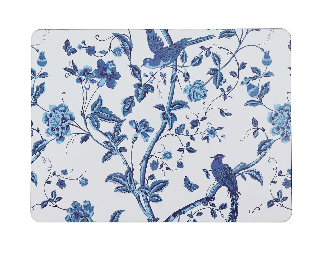 Plastic top film repels liquids on Laura Ashley placemats