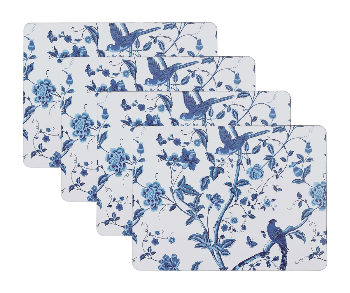 Laura Ashley cork placemats with Summer Palace print, top surface is easy wipe-clean