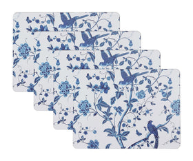 Laura Ashley cork placemats with Summer Palace print, top surface is easy wipe-clean